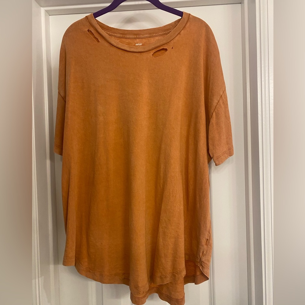 Oversized Distressed Aerie Tee
